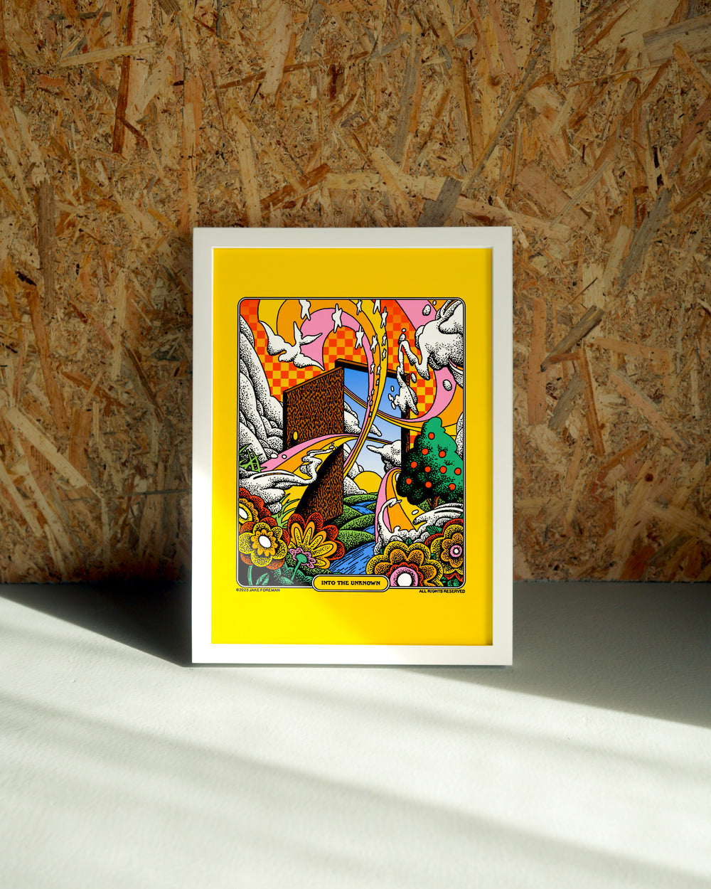 Unknown wall art by Jake Foreman in a white frame
