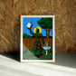Water Yourself wall art by Jake Foreman in a white frame