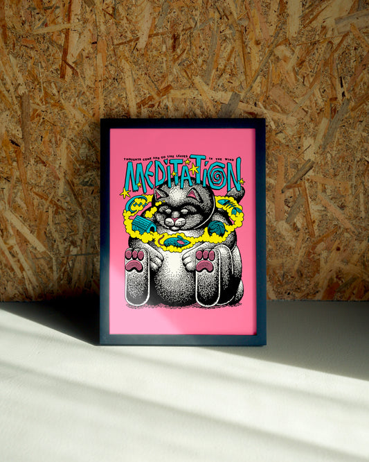 Wind wall art by Jake Foreman in a black frame