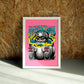 Wind wall art by Jake Foreman in a white frame