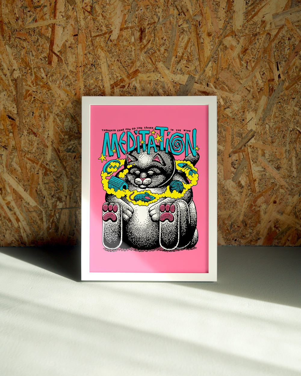 Wind wall art by Jake Foreman in a white frame