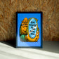 World wall art by Jake Foreman in a black frame