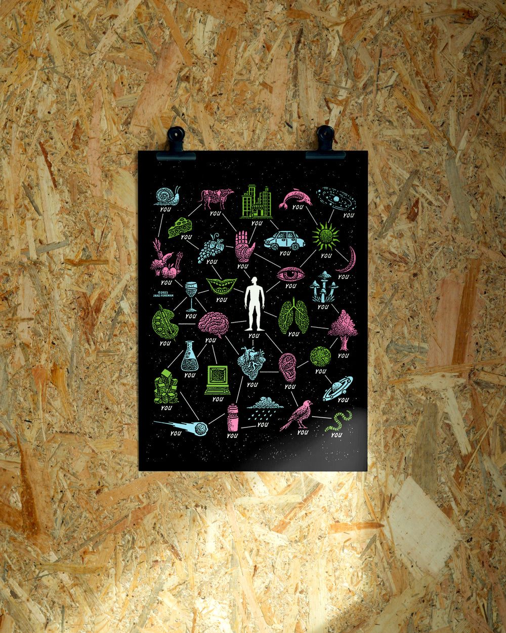 You wall art by Jake Foreman, unframed giclée art print
